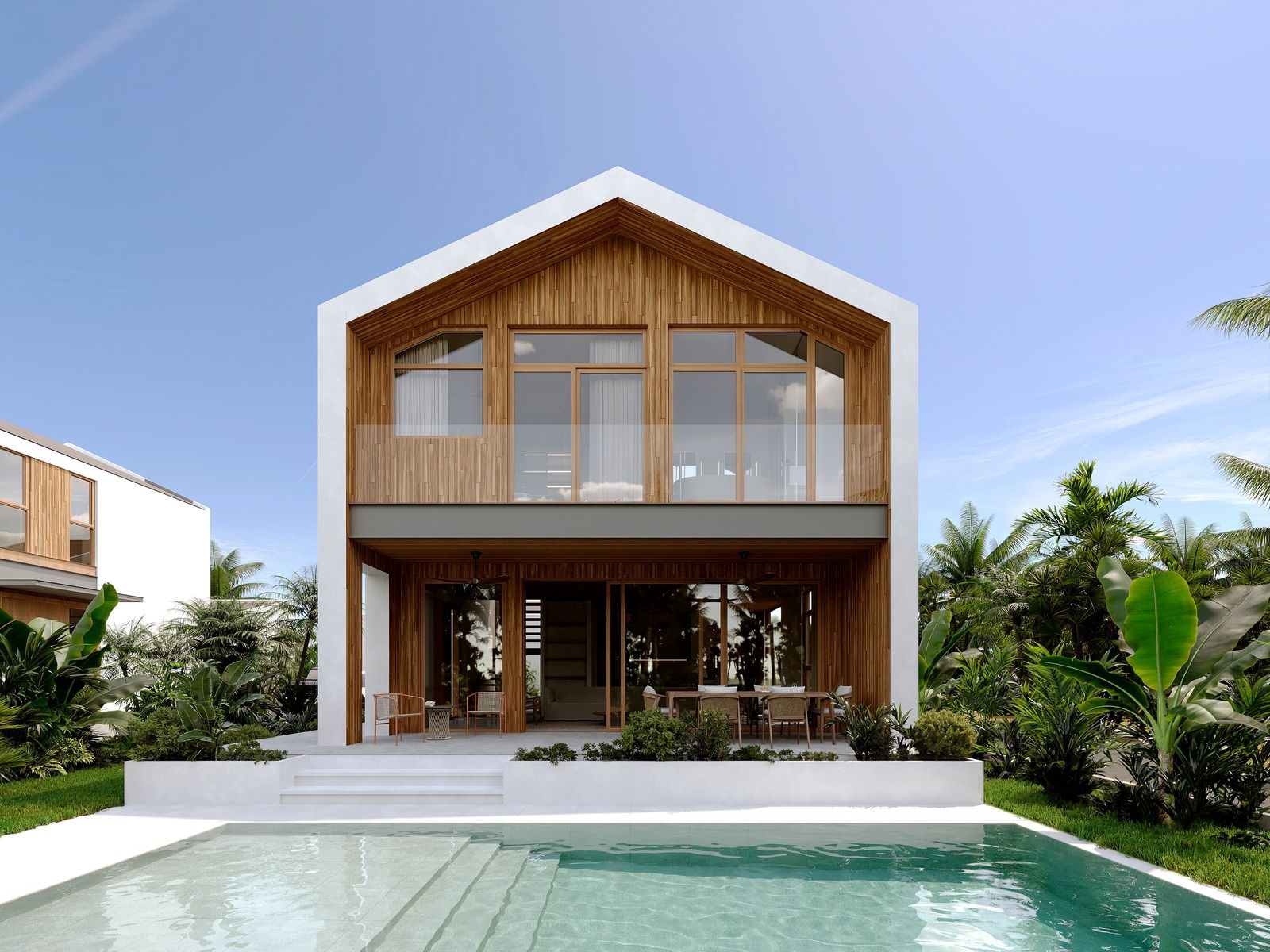 Azure Villa garden and pool