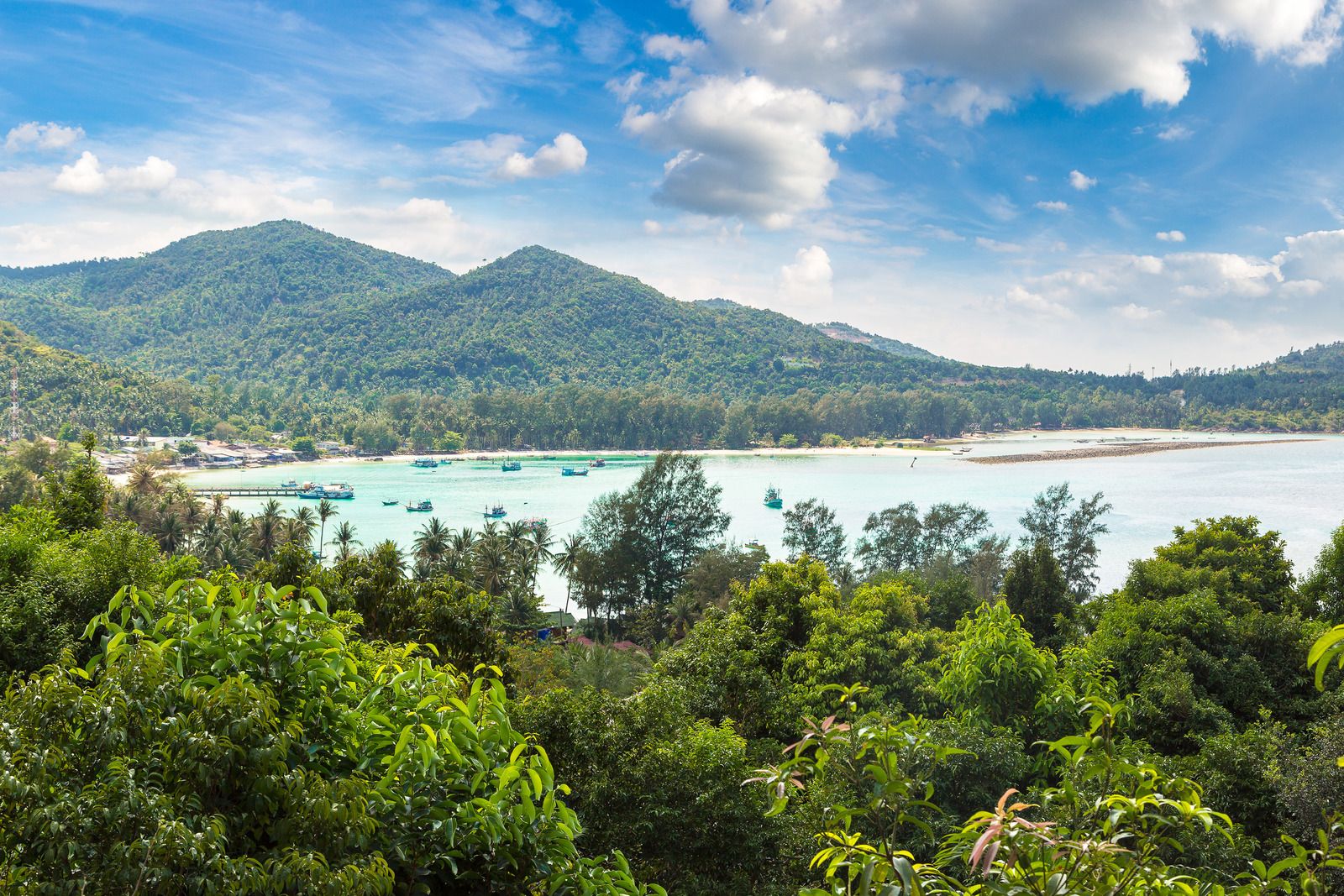 Chaloklum Bay seen from the hills